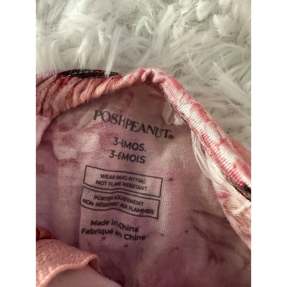 Posh Peanut Liliana Ruffled Zippered Footie Sleeper 3-6m